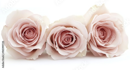 Delicate pink roses arranged elegantly with green leaves in soft natural light