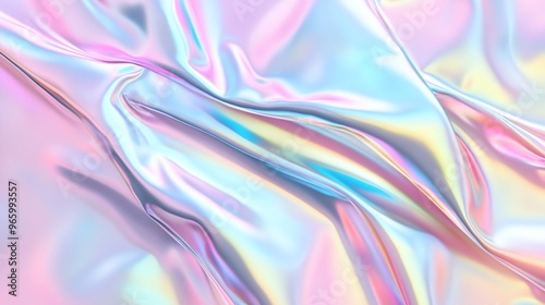 Wallpaper Mural holographic gradient texture foil pattern with light metallic background smooth pastel surface pearlescent glossy effect creating a vibrant digital abstract design perfect for modern projects Torontodigital.ca