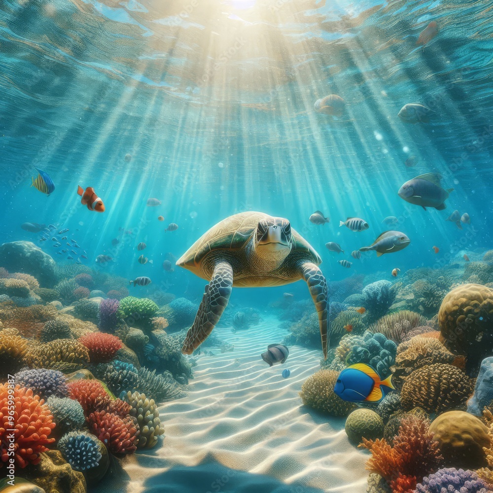 Fototapeta premium coral reef in the sea