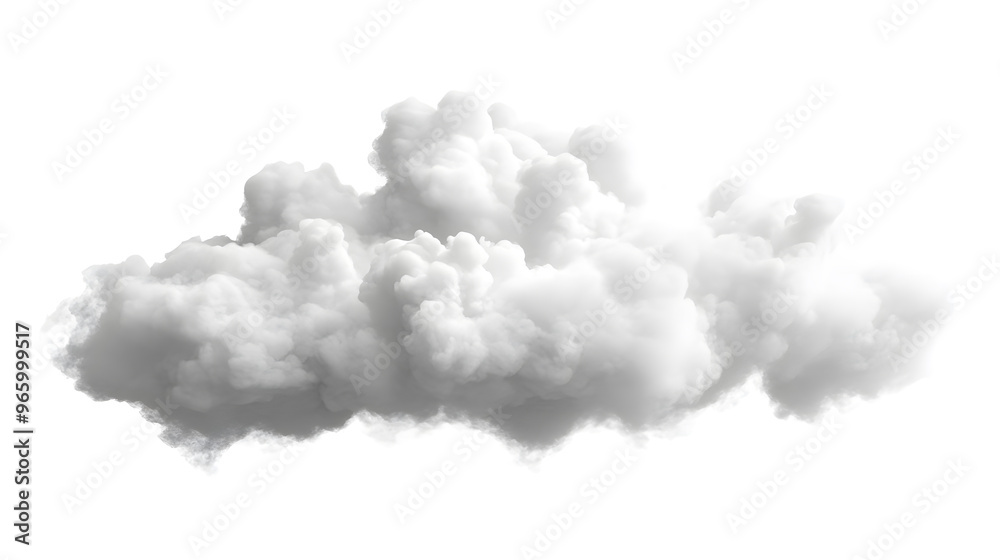 Soft white clouds in the sky Isolated on white background Soft white clouds in the sky Isolated on white background