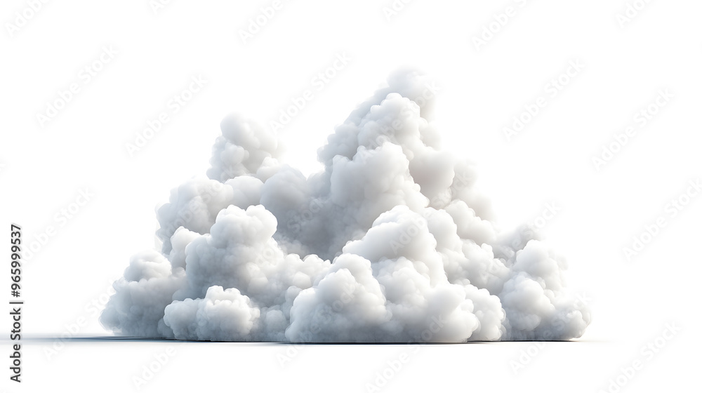Soft white clouds in the sky Isolated on white background Soft white clouds in the sky Isolated on white background