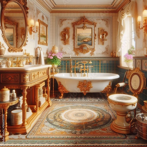 Heritage Bathroom Celebrates historical styles with period appro photo