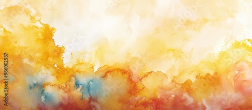 Lava ink colors blend in water showcasing a spray painted aged effect Featuring golden round tie dye and ochre illustrations this watercolor artwork captures the essence of spring