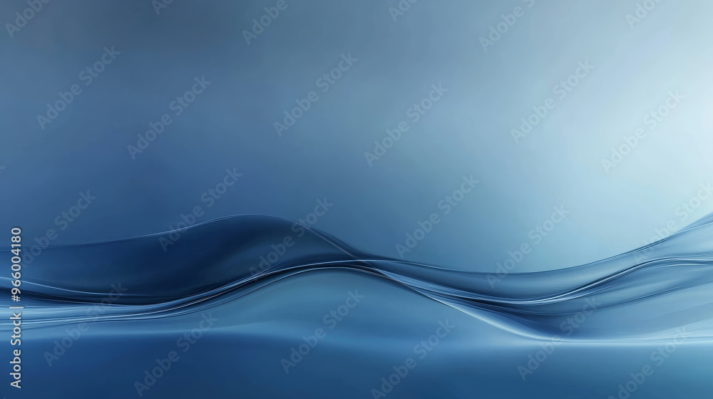 Obraz premium blue wave pattern with soft curves