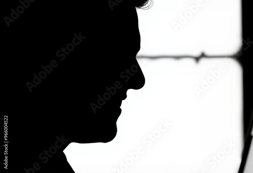 Minimalist Silhouette A close up of a smiling personvЂ™s face