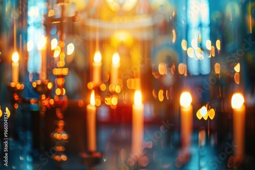 Wallpaper Mural holy orthodox faith concept , blurred abstract background Torontodigital.ca