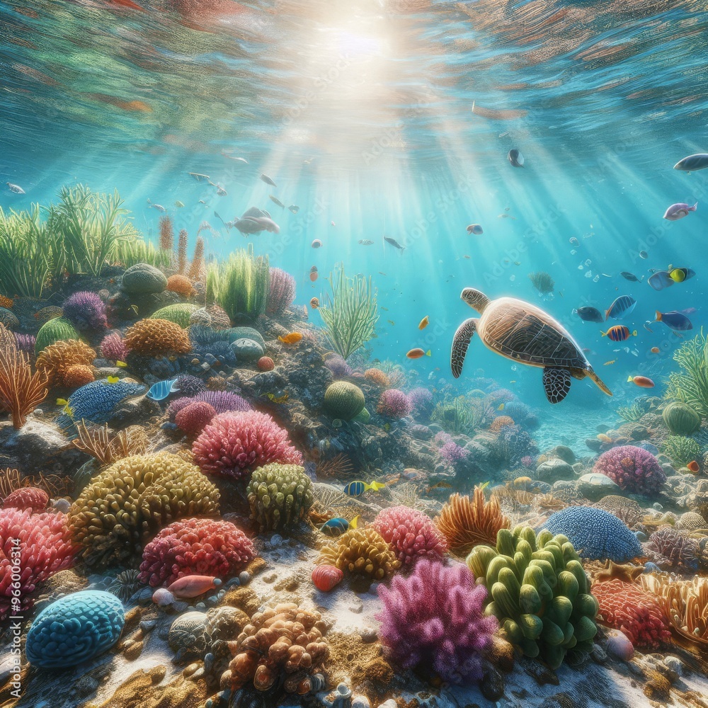 Fototapeta premium coral reef in the sea