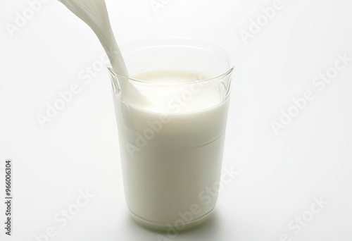 or milk isolated on white