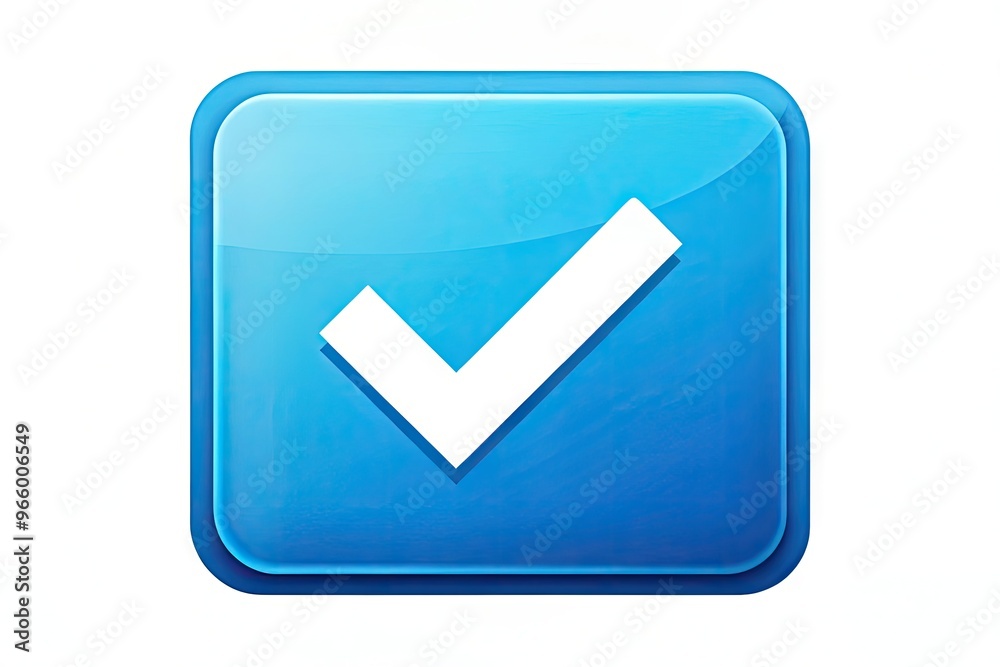 A bright blue squared symbol icon isolated on a white background, often used to represent checked or approved status, with clean lines and sharp edges. A bright blue squared symbol icon isolated on a white background, often used to represent checked or approved status, with clean lines and sharp edges.