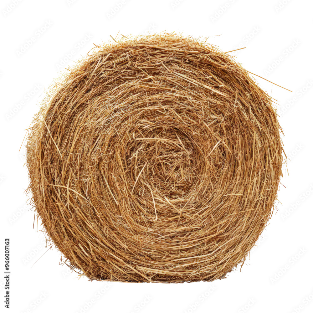 Golden Hay Bale A Symbol of Rural Life and Harvest Time.