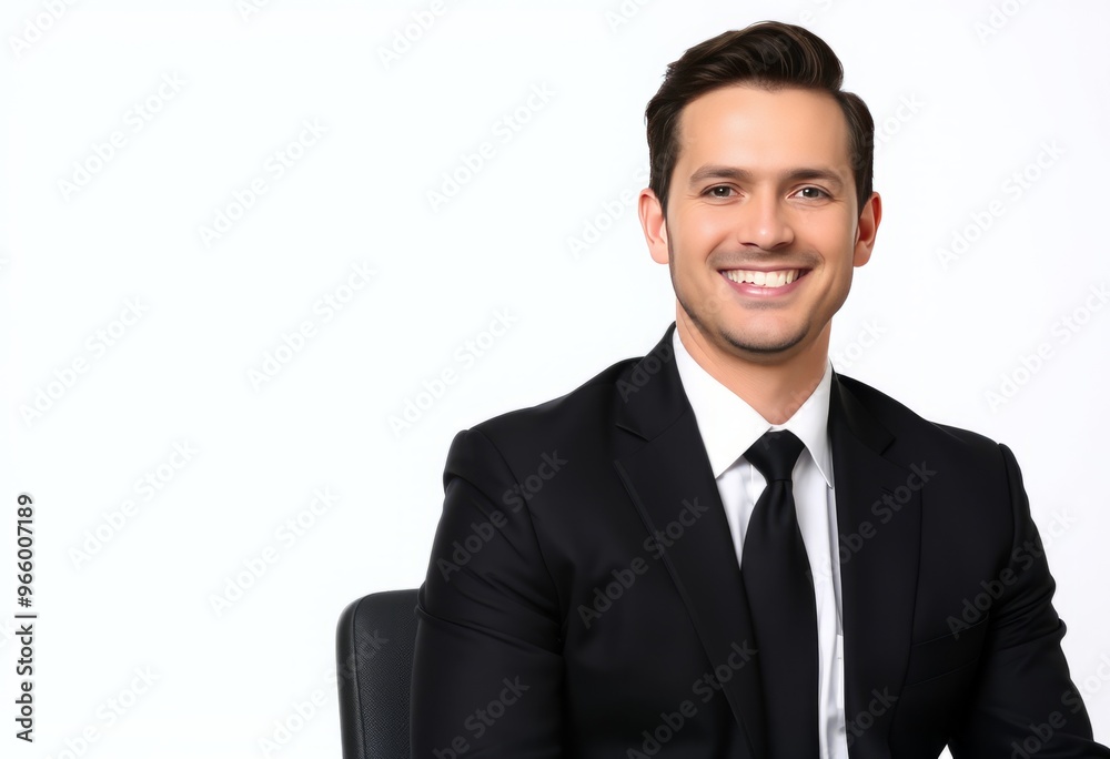 Professional Demeanor Sitting upright with a composed smile exud Professional Demeanor Sitting upright with a composed smile exud