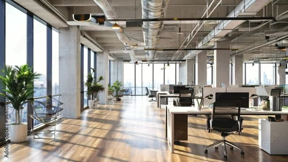 Modern Office Space with City View