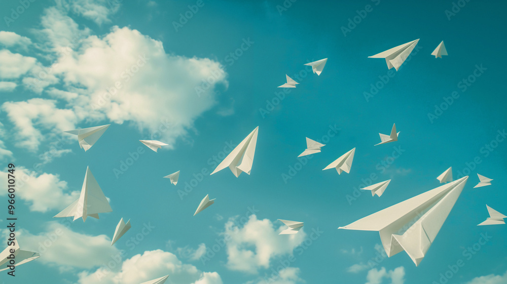 Paper plane in the sky Paper plane in the sky