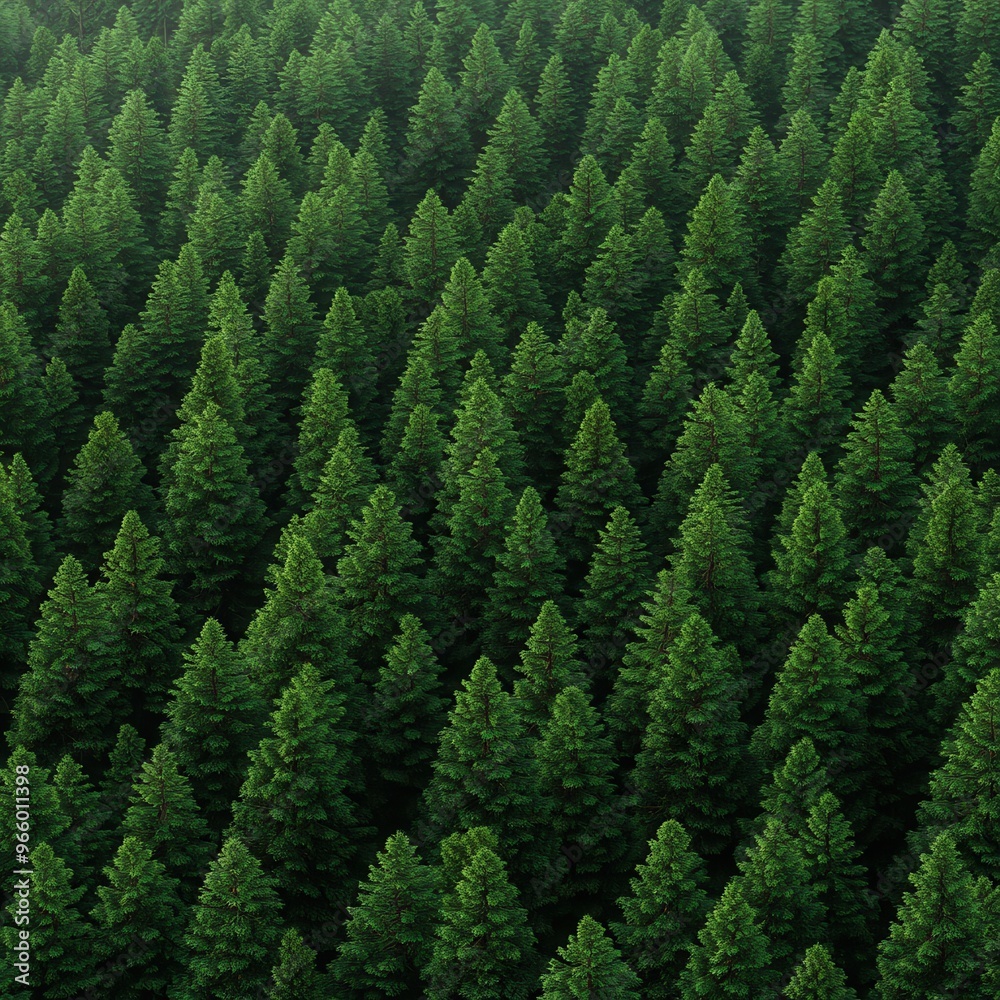 Lush green forest filled with evergreen trees, showcasing nature's beauty and tranquility in a vibrant landscape. Lush green forest filled with evergreen trees, showcasing nature's beauty and tranquility in a vibrant landscape.