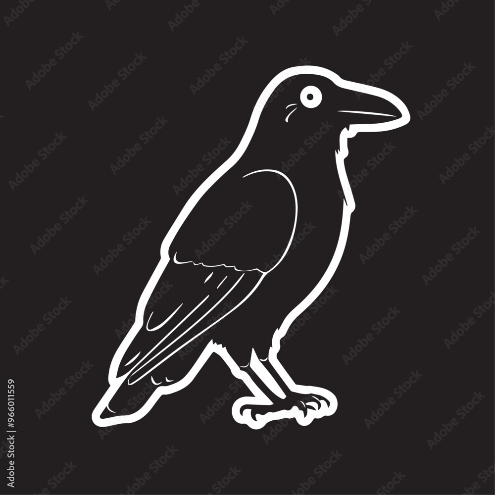 Raven in cartoon, doodle style . Image for t-shirt, web, mobile apps and ui. Isolated 2d vector illustration in logo, icon, sketch style, Eps 10, black and white. AI Generative Raven in cartoon, doodle style . Image for t-shirt, web, mobile apps and ui. Isolated 2d vector illustration in logo, icon, sketch style, Eps 10, black and white. AI Generative
