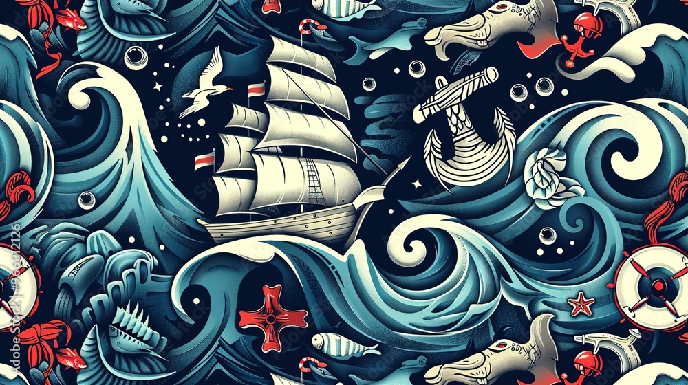 nautical pattern wallpaper nautical pattern wallpaper