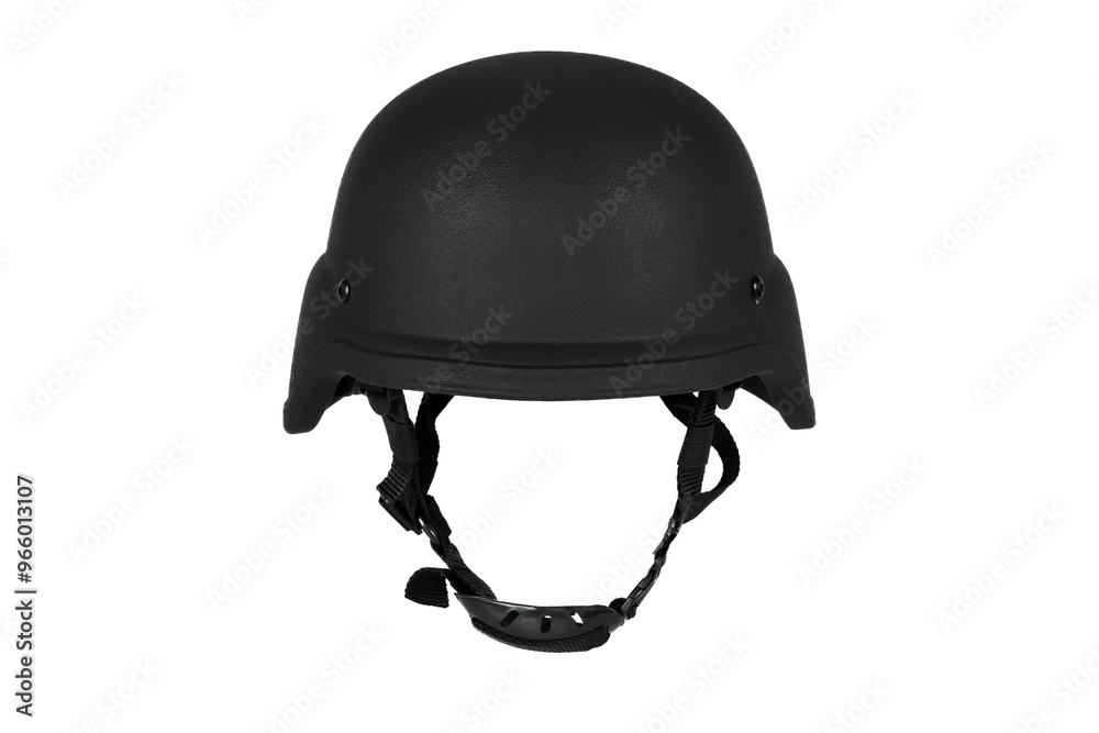 Fototapeta premium Green details military helmet a white background