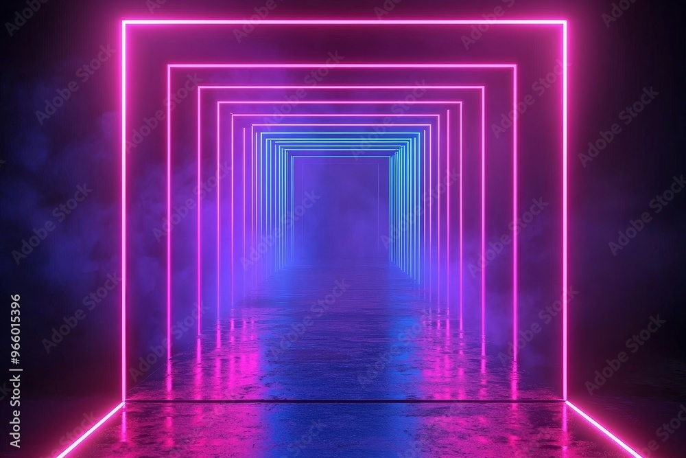 3d render, pink and blue neon lines, geometric shapes, virtual space, ultraviolet light, 80s style, retro disco, fashion laser show, abstract background, stock image 3d render, pink and blue neon lines, geometric shapes, virtual space, ultraviolet light, 80s style, retro disco, fashion laser show, abstract background, stock image