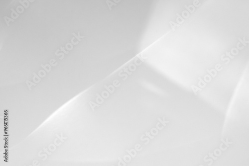 Abstract shadow drop on white wall background overlay mockup effect
