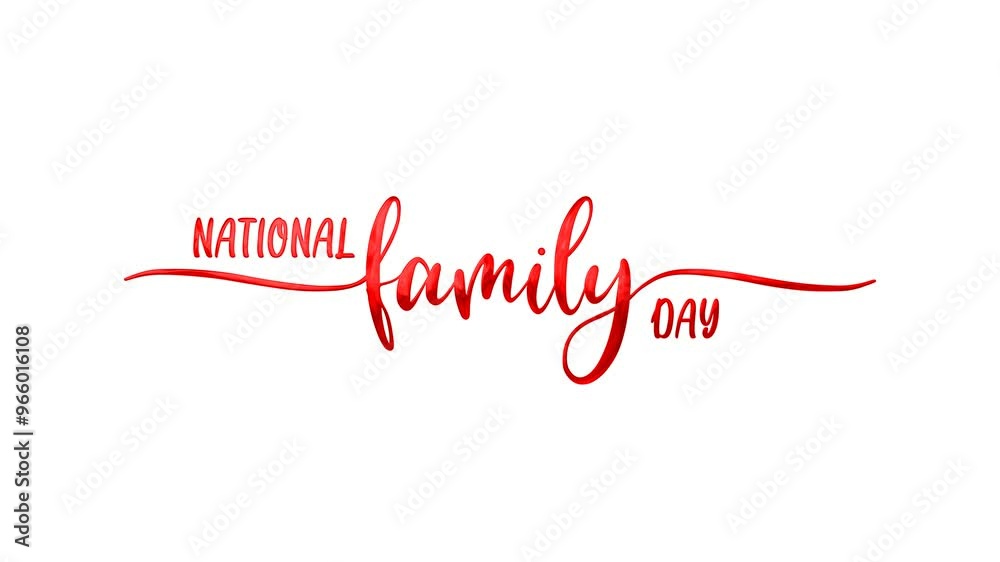 National Family Day Text Animation on Red Color. Great for National Family Day Celebrations, for banner, social media feed wallpaper stories. National Family Day Text Animation on Red Color. Great for National Family Day Celebrations, for banner, social media feed wallpaper stories.