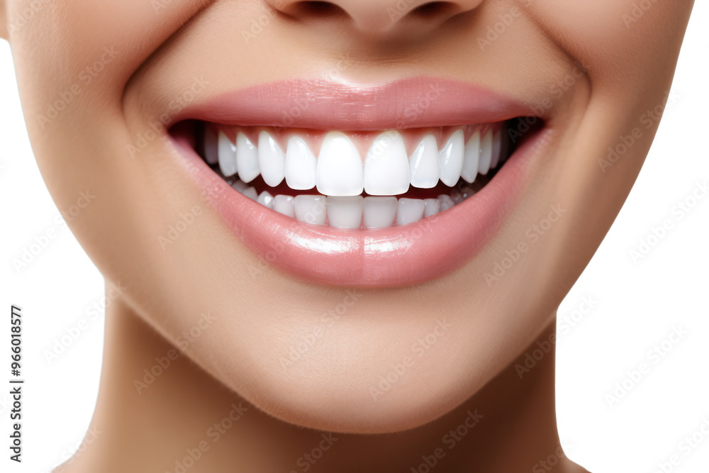 A person smiles widely with his mouth open revealing his clean white teeth, isolated on a white background. A person smiles widely with his mouth open revealing his clean white teeth, isolated on a white background.