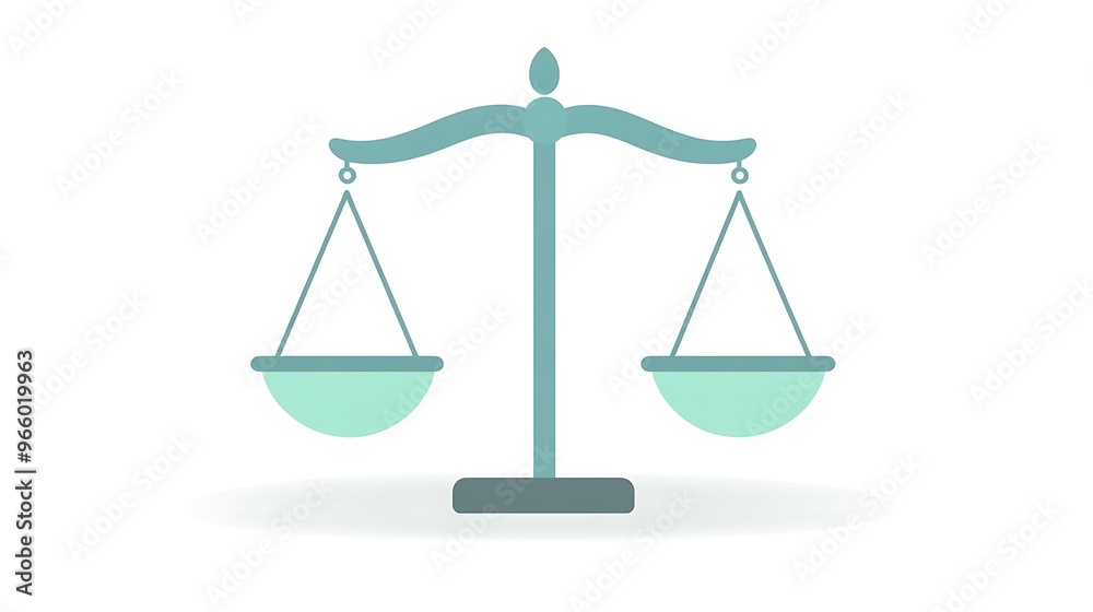 Equal Freedom of Speech Concept - Balanced Scale with Speech Bubbles Vector Graphic