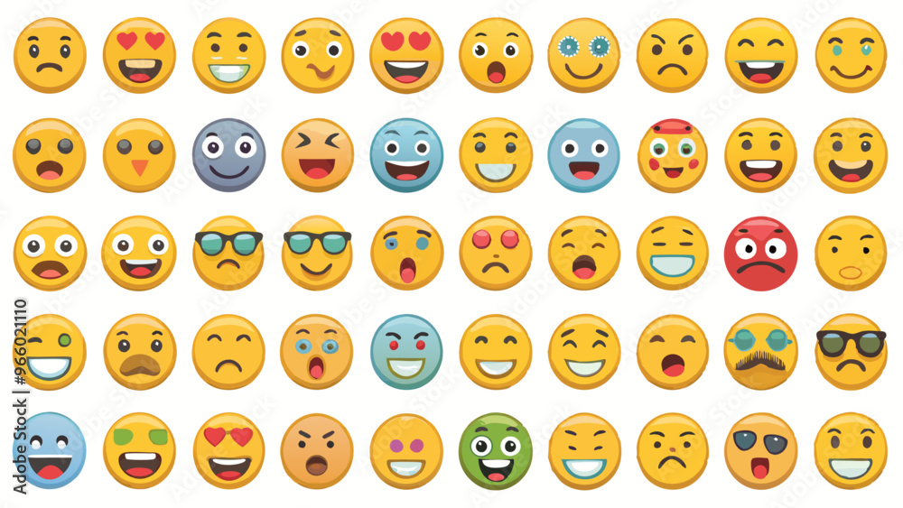 Yellow Face Retro Emoji Series Yellow Face Retro Emoji Series