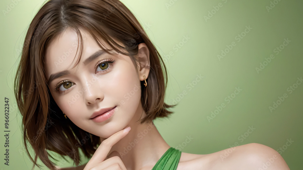 見つめる女性 見つめる女性