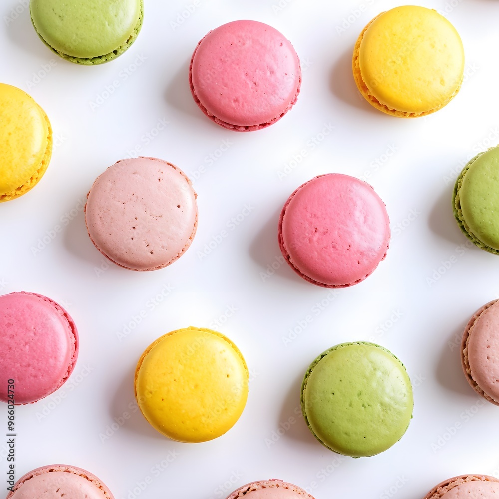 Obraz premium macarons on a white background