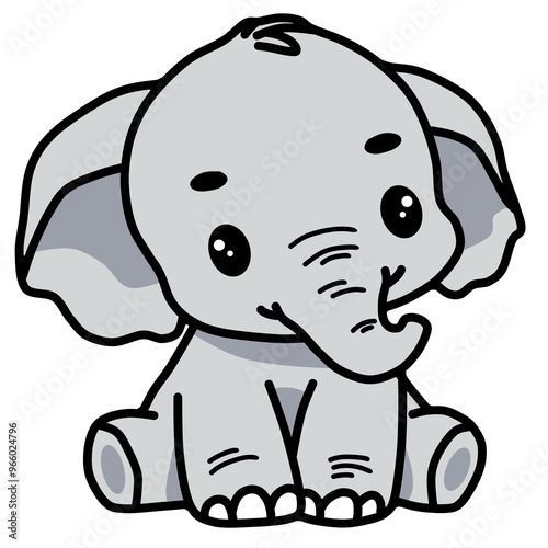 Elephant Sit smiling