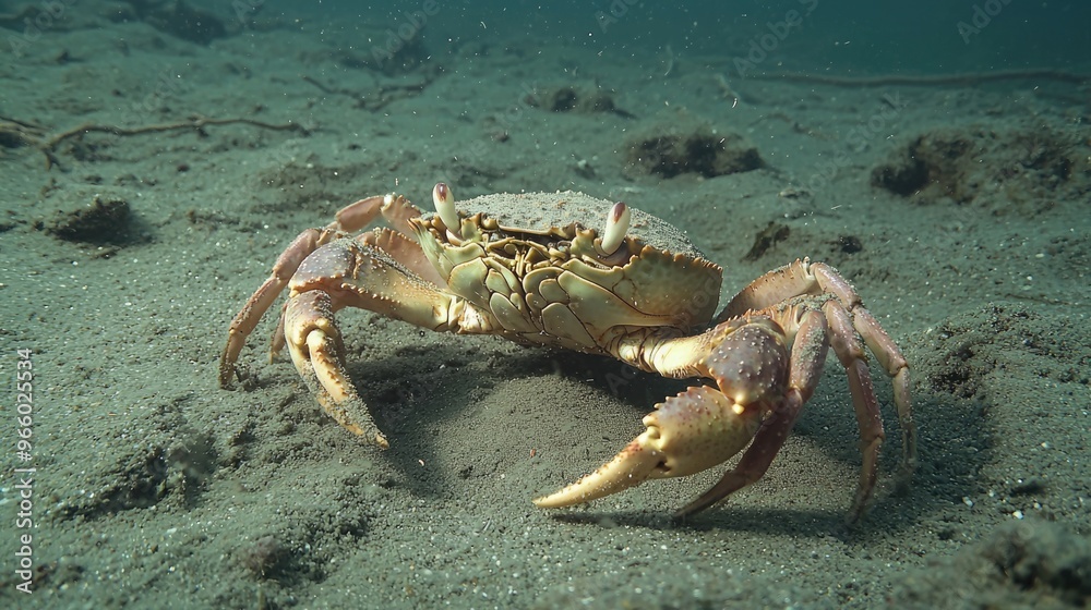 Exploring the Depths: Crab Scuttling on the Ocean Floor Exploring the Depths: Crab Scuttling on the Ocean Floor