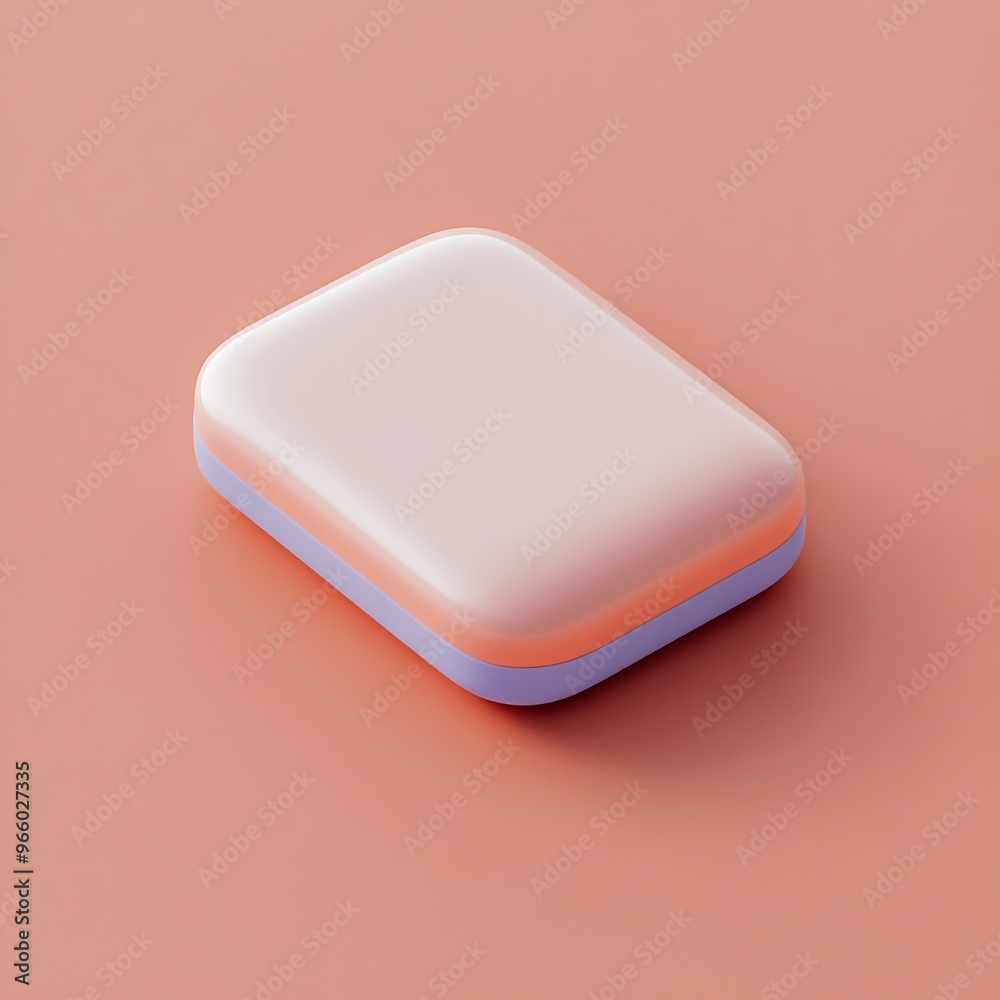 3D Eraser Icon: Mistake Correction and Drawing Tool Illustration Logo 3D Eraser Icon: Mistake Correction and Drawing Tool Illustration Logo