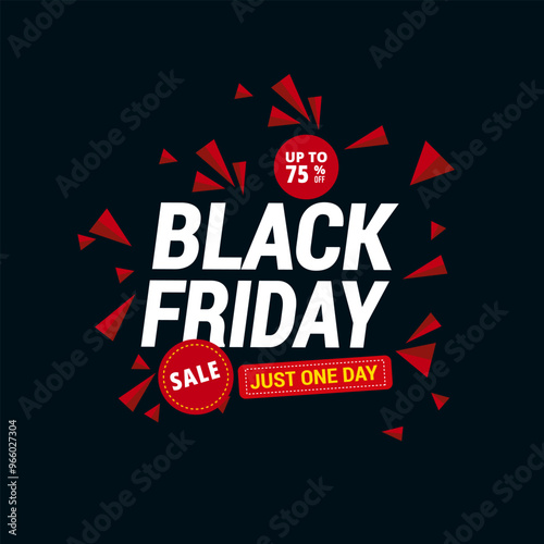 Black Friday Sticker flat design