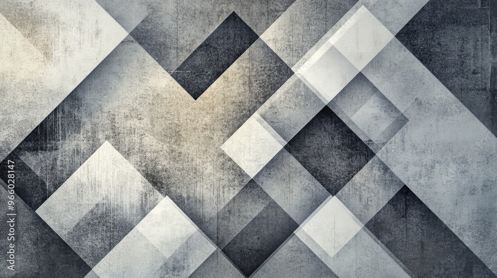 Geometric abstract pattern of diamond shapes and lines on a textured gray paper background. Geometric abstract pattern of diamond shapes and lines on a textured gray paper background.