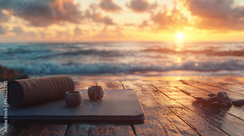 sunrise yoga session, Generative AI	
