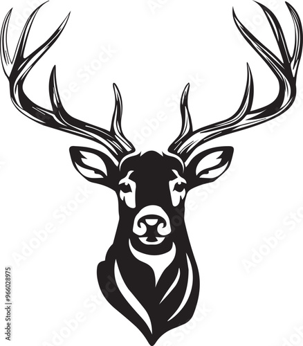  Majestic mule deer vector illustration for digital art, vector, cartoon, clipart, and line art designs.