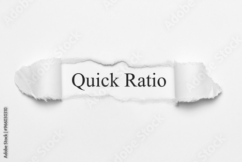 Quick Ratio	 photo