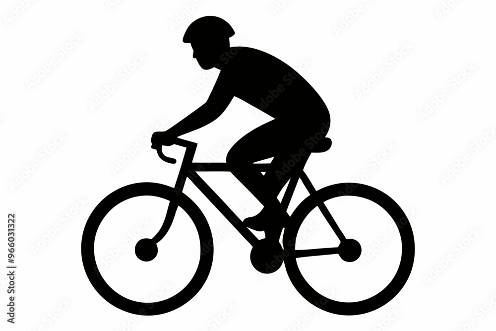 silhouette of a person riding a bicycle, man on bicycle silhouette vector illustration silhouette of a person riding a bicycle, man on bicycle silhouette vector illustration