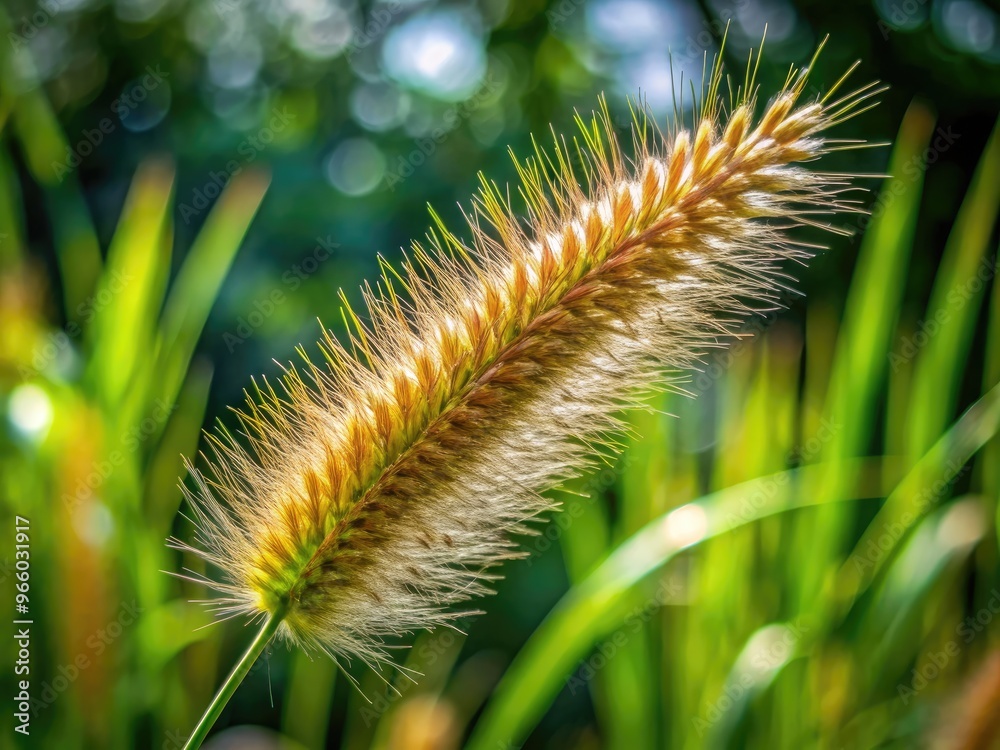 A Slender, Grass-Like Plant With A Dense, Cylindrical Flower Head Resembling A Fox'S Tail A Slender, Grass-Like Plant With A Dense, Cylindrical Flower Head Resembling A Fox'S Tail