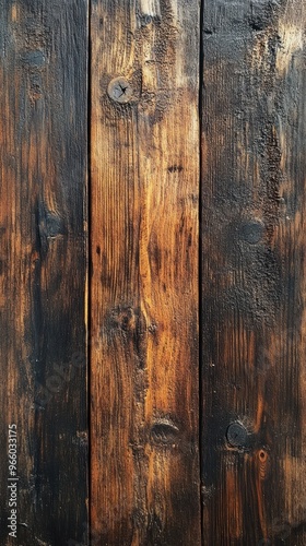 Close-up of Weathered Wooden Planks