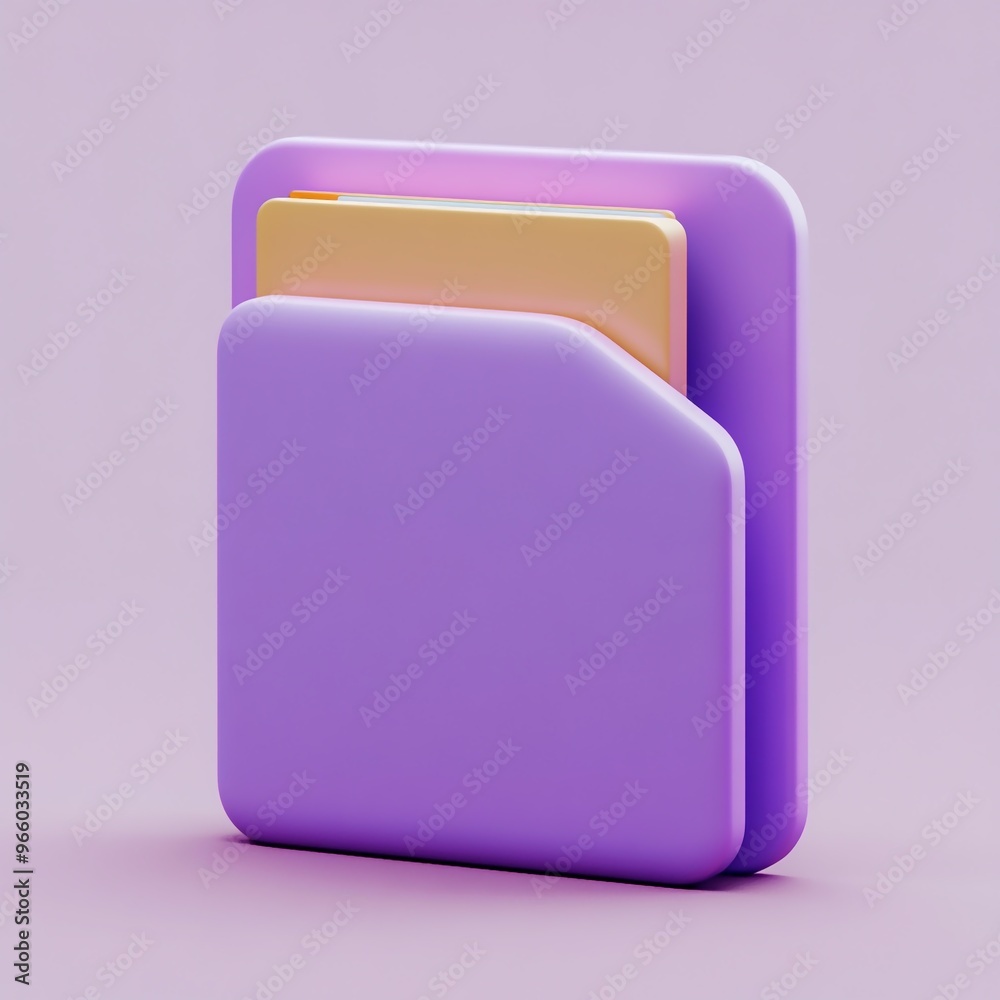 3D Open File Icon: Document Access and File Management Illustration Logo 3D Open File Icon: Document Access and File Management Illustration Logo