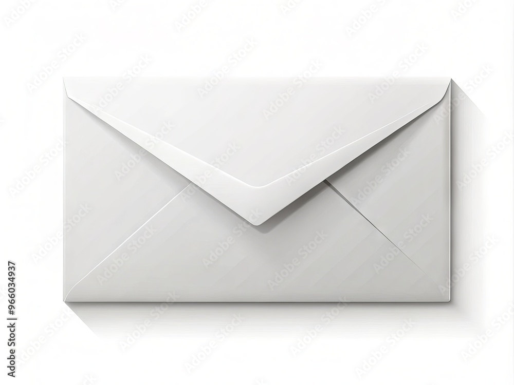 A blank, glossy mailer lies open on a white background, insert mockup template ready for custom design, with A blank, glossy mailer lies open on a white background, insert mockup template ready for custom design, with