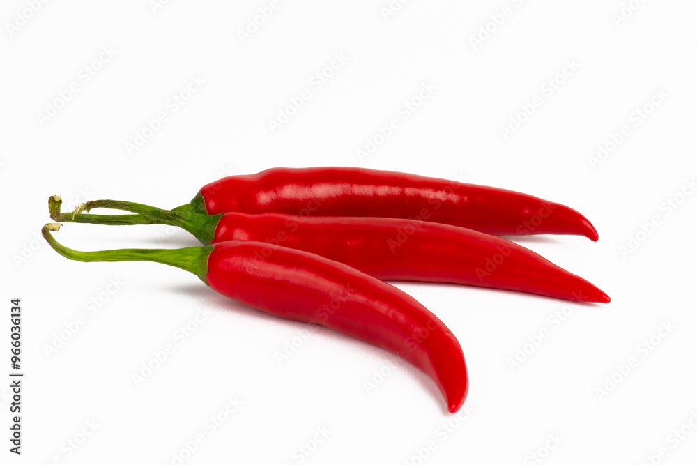 Red chili pepper on white background Red chili pepper on white background