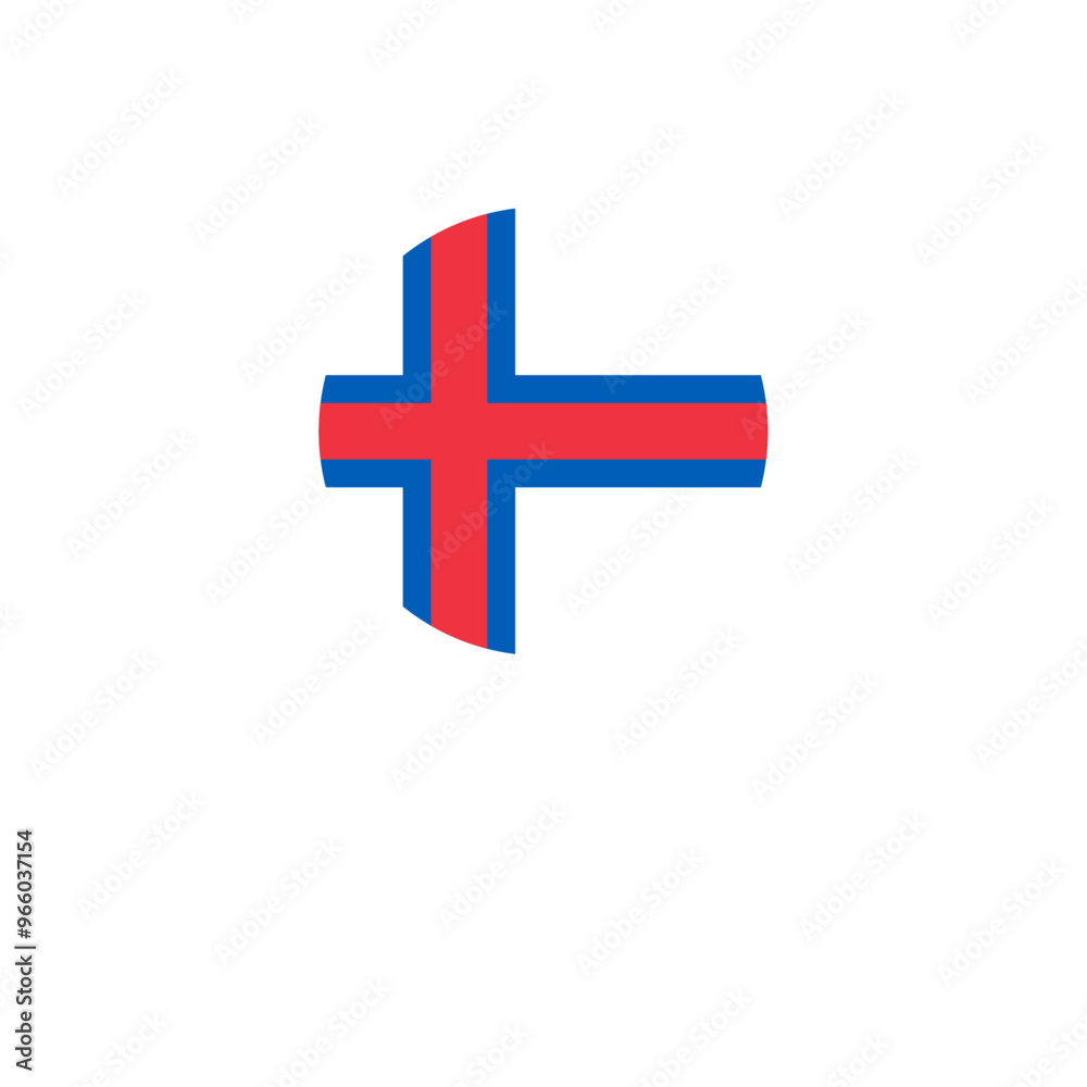 Fototapeta premium Faroe Islands flag location icon