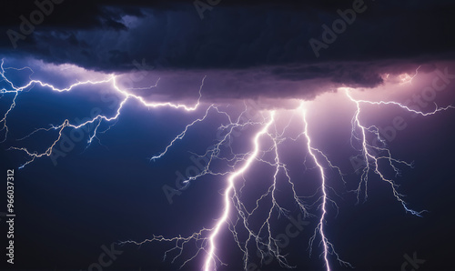 Wallpaper Mural A lightning bolt streaks across the sky during a summer thunderstorm Torontodigital.ca