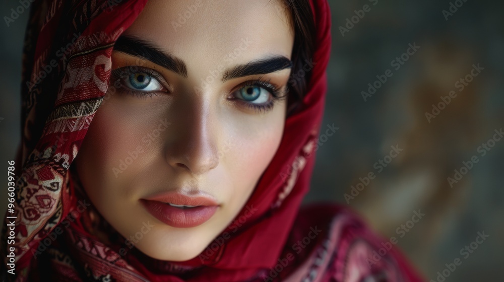 portrait of a woman with hijab portrait of a woman with hijab