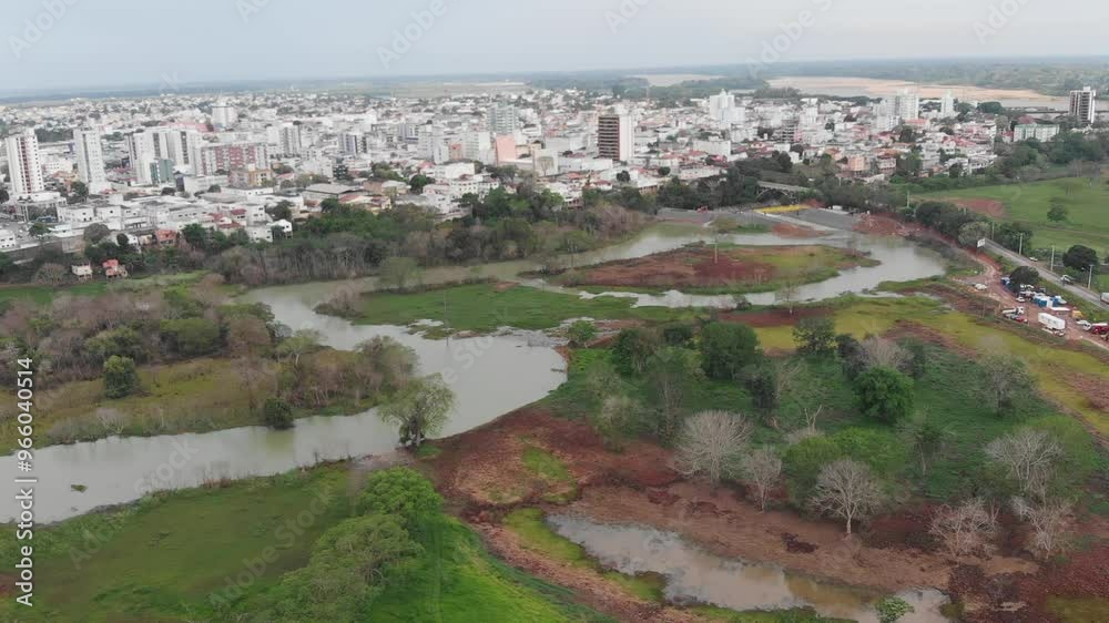 Contention barrier of water in Linhares city Contention barrier of water in Linhares city