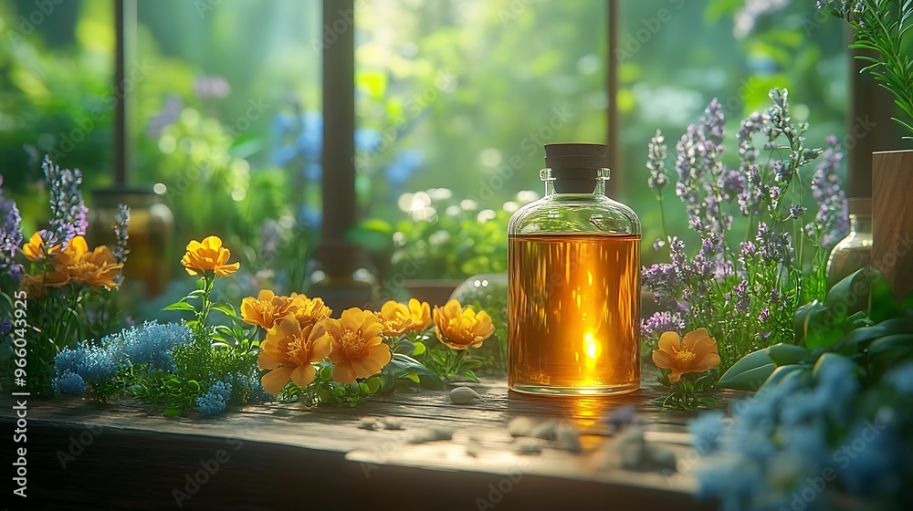 20. A calming holistic therapy scene, featuring healing herbs, essential oils, and natural materials, creating a sense of peace and connection with nature 20. A calming holistic therapy scene, featuring healing herbs, essential oils, and natural materials, creating a sense of peace and connection with nature