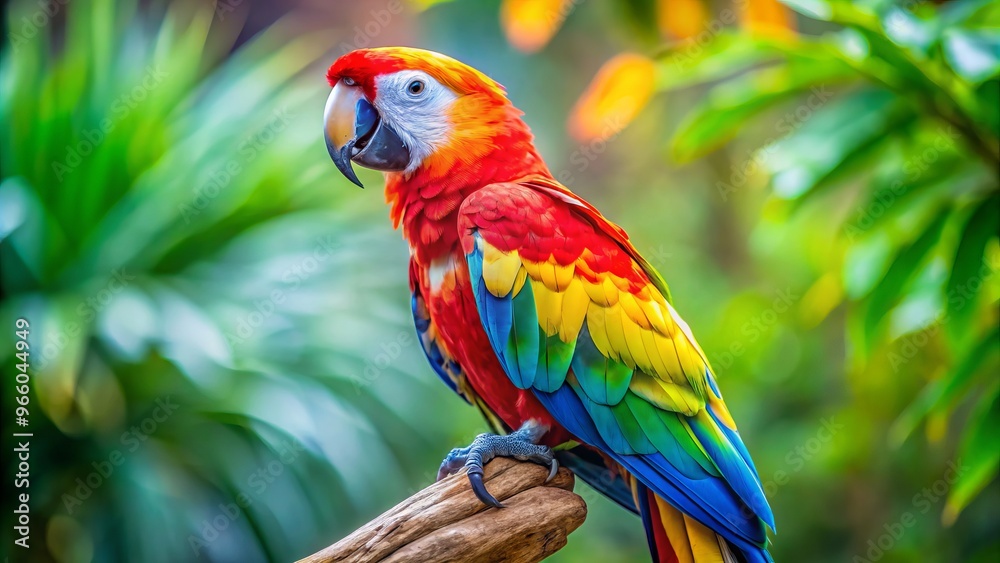A Colorful Umbrella Cockatoo Parrot With Vibrant Plumage Perches On A Branch With A Green Background A Colorful Umbrella Cockatoo Parrot With Vibrant Plumage Perches On A Branch With A Green Background