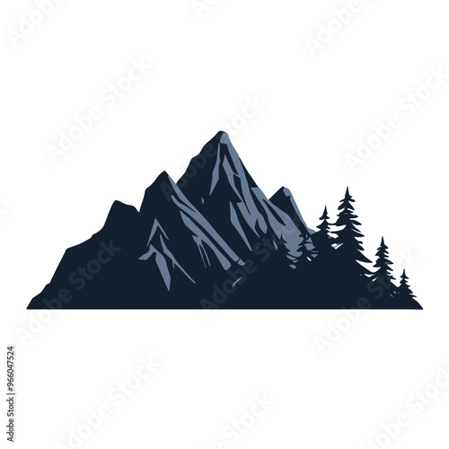 Mountain peak logo design vector illustration